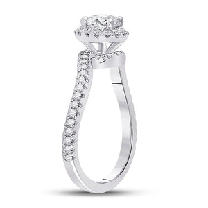 The Princess Splendor 1 Carat Diamond Halo Bridal Wedding Engagement Ring - Splendid Jewellery