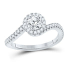 The Princess Splendor 1 Carat Diamond Halo Bridal Wedding Engagement Ring - Splendid Jewellery