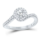 The Princess Splendor 1 Carat Diamond Halo Bridal Wedding Engagement Ring - Splendid Jewellery