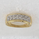 The Radiant Love 10kt Yellow Gold His Hers Round Diamond Cluster Matching Wedding Set 5/8 Cttw - Splendid Jewellery