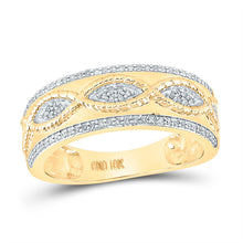 Load image into Gallery viewer, The Radiant Love 10kt Yellow Gold His Hers Round Diamond Square Matching Wedding Set 3/4 Cttw Side view from the 10Kt Yellow Gold His Hers Round Diamond Square Matching Wedding Set 3 4 Cttwpin284289 collection by Splendid Jewellery