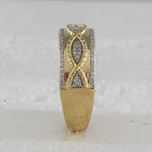 The Radiant Love 10kt Yellow Gold His Hers Round Diamond Square Matching Wedding Set 3/4 Cttw - Splendid Jewellery