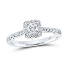 The Radiant Splendor 14kt White Gold Diamond Halo Bridal Wedding Engagement Ring - Splendid Jewellery