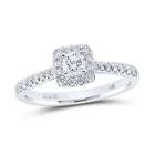The Radiant Splendor 14kt White Gold Diamond Halo Bridal Wedding Engagement Ring - Splendid Jewellery
