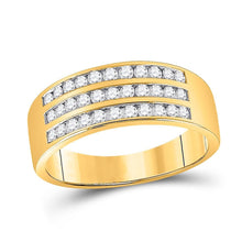 Load image into Gallery viewer, The Regal Love 10kt Yellow Gold His Hers Princess Diamond Cluster Wedding Set - Splendid Jewellery