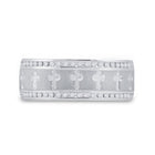 The Regal Unity Ring: 14kt White Gold Mens Round Diamond Wedding Cross Band Ring 1/4 Cttw - Splendid Jewellery