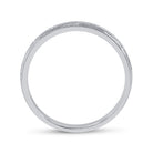 The Regal Unity Ring: 14kt White Gold Mens Round Diamond Wedding Cross Band Ring 1/4 Cttw - Splendid Jewellery