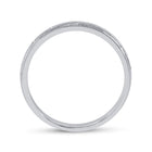 The Regal Unity Ring: 14kt White Gold Mens Round Diamond Wedding Cross Band Ring 1/4 Cttw - Second Side View