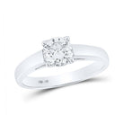 Timeless Beauty: 14kt White Gold Round Diamond Solitaire Bridal Wedding Engagement Ring 1 Cttw - Splendid Jewellery