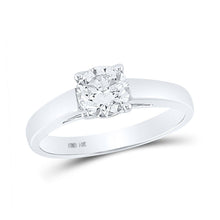 Load image into Gallery viewer, Timeless Beauty: 14kt White Gold Round Diamond Solitaire Bridal Wedding Engagement Ring 1 Cttw - Splendid Jewellery