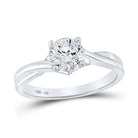 Timeless Brilliance: 14kt White Gold Round Diamond Solitaire Bridal Wedding Engagement Ring 1/2 Cttw - Splendid Jewellery