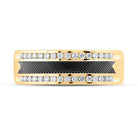 Timeless Brilliance: 14kt Yellow Gold Mens Round Diamond Wedding Band Ring 1/3 Cttw - Splendid Jewellery