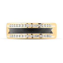 Load image into Gallery viewer, Timeless Brilliance: 14kt Yellow Gold Mens Round Diamond Wedding Band Ring 1/3 Cttw - Splendid Jewellery
