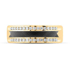Timeless Brilliance: 14kt Yellow Gold Mens Round Diamond Wedding Band Ring 1/3 Cttw - Splendid Jewellery