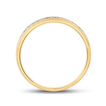 Load image into Gallery viewer, Timeless Brilliance: 14kt Yellow Gold Mens Round Diamond Wedding Band Ring 1/3 Cttw - Splendid Jewellery