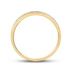 Timeless Brilliance: 14kt Yellow Gold Mens Round Diamond Wedding Band Ring 1/3 Cttw - Side View