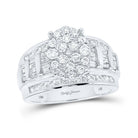 Timeless Elegance: 10kt White Gold Round Diamond Oval Bridal Wedding Engagement Ring 1 - 1/2 Cttw - Splendid Jewellery