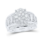 Timeless Elegance: 10kt White Gold Round Diamond Oval Bridal Wedding Engagement Ring 1 - 1/2 Cttw - Splendid Jewellery
