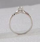 Timeless Love: 14kt White Gold Round Diamond Solitaire Bridal Wedding Engagement Ring - Second Side View