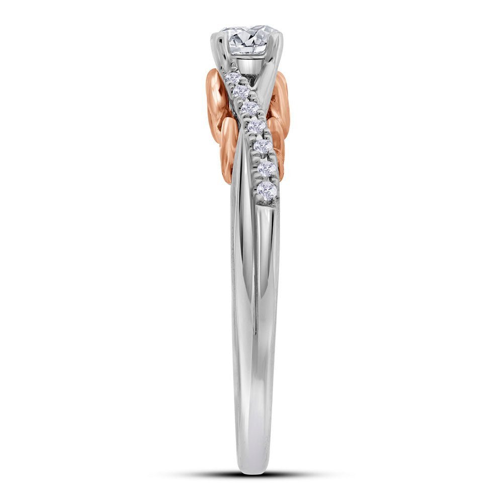 Timeless Love: 14kt White Gold Round Diamond Solitaire Bridal Wedding Engagement Ring - Splendid Jewellery