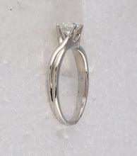 Load image into Gallery viewer, Timeless Love: 14kt White Gold Round Diamond Solitaire Bridal Wedding Engagement Ring - Side View