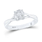 Timeless Splendor: 14kt White Gold Round Diamond Solitaire Bridal Wedding Engagement Ring 1 Cttw - Splendid Jewellery