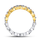 Tri-Tone Gold Convertible Diamond Stackable Band - Alternate view 1 from Splendid Jewellery