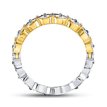 Load image into Gallery viewer, Tri - Tone Gold Convertible Diamond Stackable Band - Splendid Jewellery