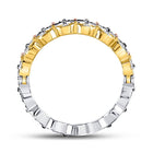 Tri - Tone Gold Convertible Diamond Stackable Band - Splendid Jewellery