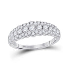 Triple Brilliance 1 Carat Diamond Band | 10kt White Gold Womens Anniversary Ring | Splendid Jewellery - Splendid Jewellery