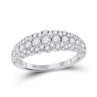 Triple Brilliance 1 Carat Diamond Band | 10kt White Gold Womens Anniversary Ring | Splendid Jewellery - Splendid Jewellery