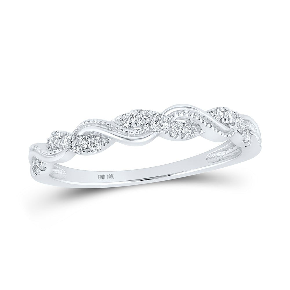 Twisted Brilliance Diamond Stackable Band - Splendid Jewellery