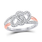 Two - Tone Diamond Heart Elegance Ring - Splendid Jewellery