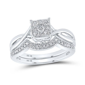 Enchanting Blossom Diamond Wedding Ring Band Set - Alternate view 1 from Splendid Jewellery