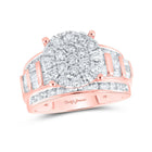 Radiant Rose Gold Diamond Cluster Bridal Wedding Ring - Alternate view 1 from Splendid Jewellery