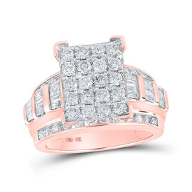 Captivating Rose Gold Diamond Cluster Bridal Ring - 2 Cttw - Alternate view 1 from Splendid Jewellery