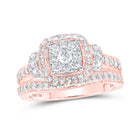 Eternal Love 10kt Rose Gold Diamond Halo Bridal Wedding Ring Set - Alternate view 1 from Splendid Jewellery