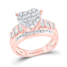 Romantic Rose Gold Heart Diamond Wedding Ring - Alternate view 1 from Splendid Jewellery