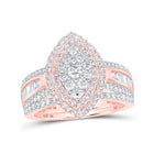 Eternal Love 10kt Rose Gold Diamond Oval Bridal Wedding Ring Band Set - Alternate view 1 from Splendid Jewellery