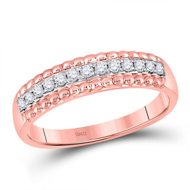 Radiant Love: 10kt Rose Gold Diamond Eternity Band - Alternate view 1 from Splendid Jewellery