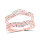 Sparkling Rose Gold Diamond Wrap Enhancer Wedding Band - Alternate view 1 from Splendid Jewellery