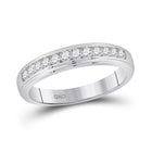 Elegant Essence 10kt White Gold Men's Round Diamond Wedding Channel-Set Band Ring 1/2 Cttw - Alternate view 1 from Splendid Jewellery