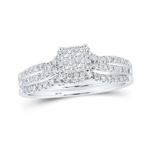 Load image into Gallery viewer, Eternal Love Princess Diamond Bridal Wedding Ring Set - Alternate view 1 from Splendid Jewellery