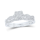 Enchanting Love Story | 10kt White Gold Princess Diamond Bridal Wedding Ring Band Set 1/2 Cttw | Splendid Jewellery - Alternate view 1 from Splendid Jewellery