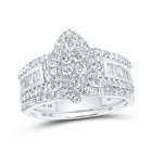 Eternal Brilliance 10kt White Gold Round Diamond Bridal Wedding Ring Band Set - Alternate view 1 from Splendid Jewellery