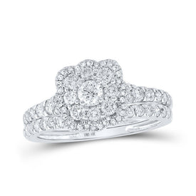 Eternal Radiance 10kt White Gold Diamond Bridal Wedding Ring Band Set - Alternate view 1 from Splendid Jewellery