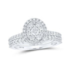 Eternal Love 10kt White Gold Round Diamond Bridal Wedding Ring Band Set - Alternate view 1 from Splendid Jewellery