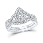 The Majestic Brilliance 10kt White Gold Round Diamond Bridal Wedding Ring Band Set 1/2 Cttw - Alternate view 1 from Splendid Jewellery