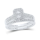 Eternal Love 10kt White Gold Diamond Bridal Wedding Ring Band Set - Alternate view 1 from Splendid Jewellery
