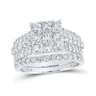 Radiant Love | 10kt White Gold Diamond Bridal Wedding Ring Band Set 2 Cttw | Splendid Jewellery - Alternate view 1 from Splendid Jewellery